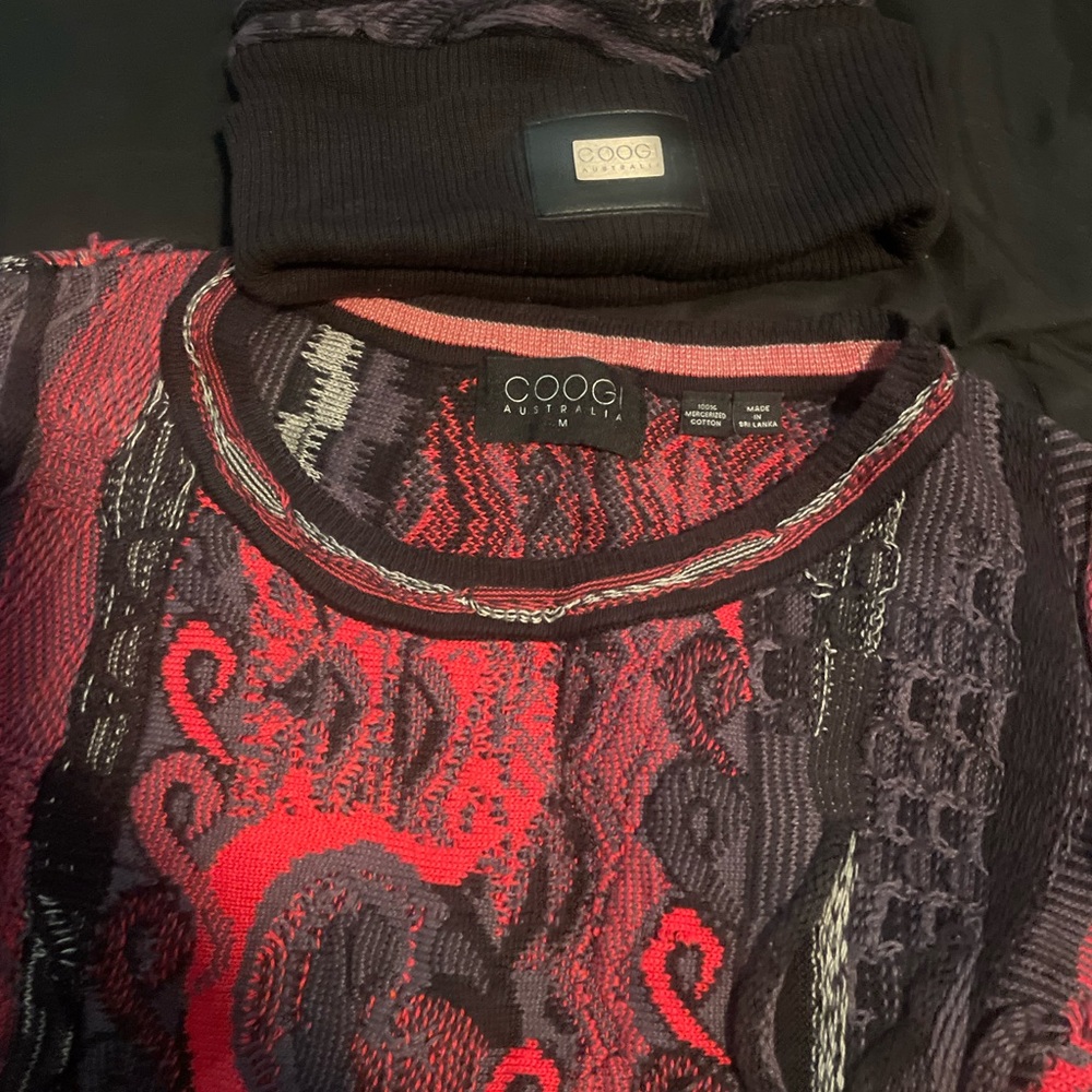Coogi sweater and matching hat